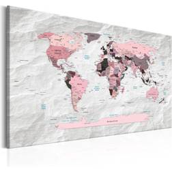 Artgeist Pink Continents verdenskort Billede