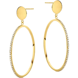 Spirit Icons Fire Hanger Earrings - Gold/Transparent