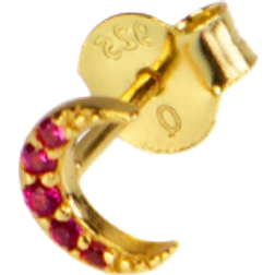 Hultquist Ruby moon Stud Earring - Gold/Pink