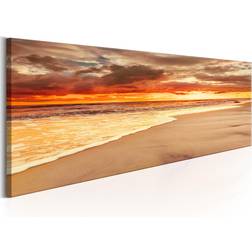 Artgeist Beach: Beautiful Sunset Solnedgang stranden trykt Billede
