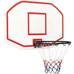 vidaXL Basketballkurv med plade 109x71x3 cm polyethylen hvid
