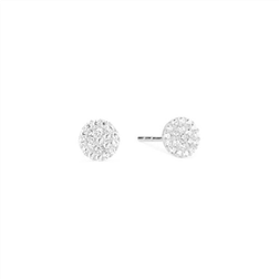 Susanne Friis Bjørner Coin Earrings - Silver/Transparent