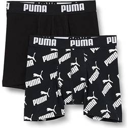 Puma Boy's Aop Boxer 2-pack - Black
