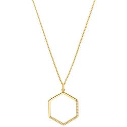 s.Oliver Pendant Necklace - Gold/Transparent