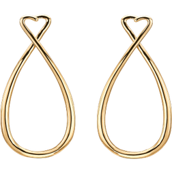 Christina Jewelry Heart Earrings - Gold