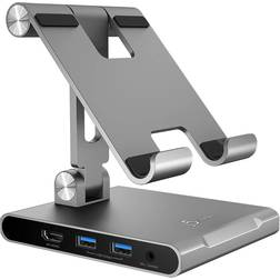 j5create JTS224 Multi-Angle Stand with Docking Station iPad Pro