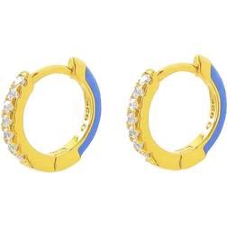 Hultquist Esta Earrings - Gold/Blue/Transparent