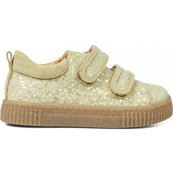 Angulus Sneakers with Velcro - Yellow Glitter