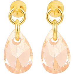 Hultquist Raindrop Earrings - Gold/Pink