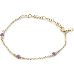 Susanne Friis Bjørner Cabochon Bracelet - Gold/Purple