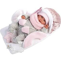 Llorens Llorona Newborn Doll with Pacifier & Suit Squeeze Baby 40cm