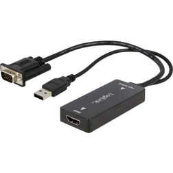 LogiLink HDMI-VGA/USB A Adapter M-F 0.2m