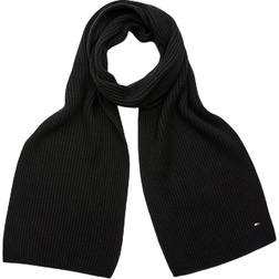 Tommy Hilfiger Essential Rib-Knit Scarf - Black