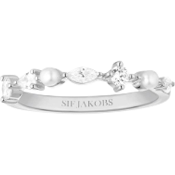 Sif Jakobs Adria Ring - Silver/Pearls/Transparent