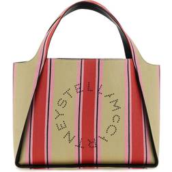 Stella McCartney Logo Striped East-West Tote Bag