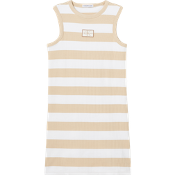 Calvin Klein Ribbed Sleeveless Dress WHITE years (164 cm)