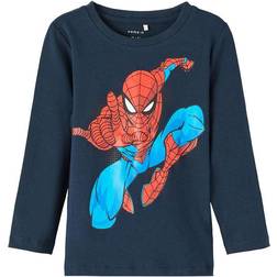 Name It Spiderman Top with Long Sleeves - Dark Sapphire (13210754)