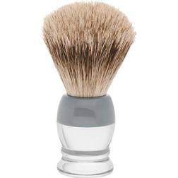 ERBE Shaving Shop Barberkost Barberkost grævlingebørster, Hvidt/gråt plasthåndtag lille 1 Stk