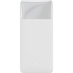 Baseus Bipow Fast Charging Power Bank 20000mAh 15W white (Overseas Edition) USB-A Micro USB 0.25m cable white (PPBD050102)