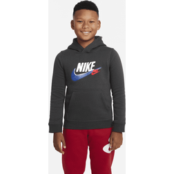 Nike Sportswear Standard Issue-pullover-hættetrøjen fleece til store børn (drenge) grå