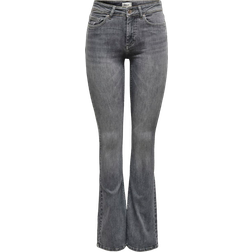 Only Onlblush Mid Flared Jeans - Grey Denim
