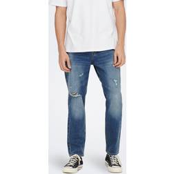 Only & Sons Onsavi Crop Mid. Blue 4381 Jeans