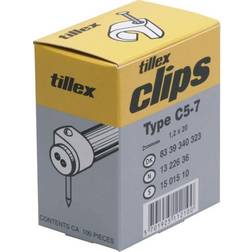 Tillex kabelclips 5-7/20 mm, sort 100 stk