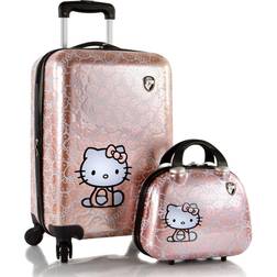 Kitty Luggage Beauty Case Set 21 Sided Expandable Spinner Luggage 2