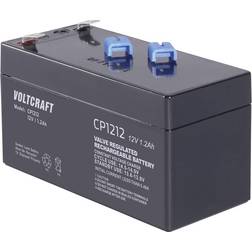 Voltcraft CE12V/1,2Ah Blybatteri 12 V 1.2 Ah Blyfleece (B x H x T) 97 x 58 x 43 mm Fladstik 4,8 mm Vedligeholdelsesfri