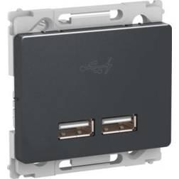 LK Opus 66 USB Lader dobbelt 2,1A koksgrå 5703302163361