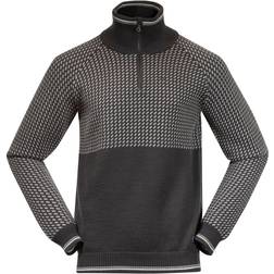 Bergans Alvdal Wool Half Zip Men solid dark grey/vanilla white male 2023 Midlayer, Shirts & Tops