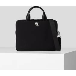 Karl Lagerfeld K/ikonik Nylon Laptop Bag, Woman, Black, Size: One size