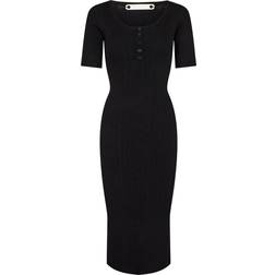 Co'Couture Claire Rib Knit Dress BLACK