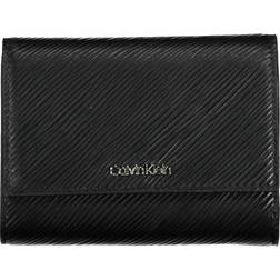 Calvin Klein Elevated Trifold Md Saffiano Wallet - Black