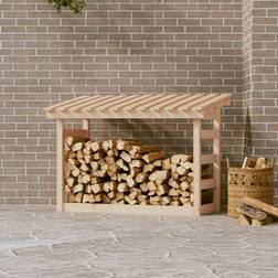 vidaXL Firewood Rack 108x64.5x78 cm Solid Wood Pine