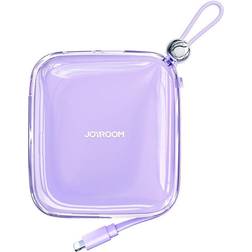 Joyroom Jelly Series JR-L003P Powerbank 22.5W USB-A USB-C PD m. Indbygget Lightning 10.000 mAh Lilla