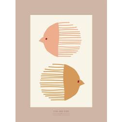 Vissevasse Bird And Fish Plakat
