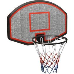 vidaXL Basketballkurv med plade 90x60x2 cm polyethylen sort
