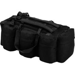 vidaXL 3-i-1 duffeltaske i militærstil 90 l sort