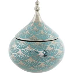 Dkd Home Decor Porcelæn Gylden Turkisblå Orientalsk Chromsalt Espressokop 18stk