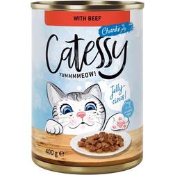 Catessy 12 400g Häppchen in Gelee Katzenfutter