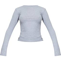 PrettyLittleThing Basic Long Sleeve Fitted T-shirt - Grey