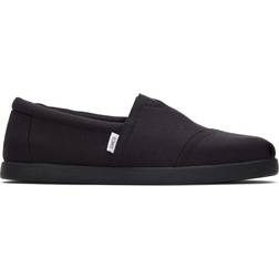 Toms Alpargata Forward Espadrille Black/Black Recycled Cotton Canvas Men's Shoes Black
