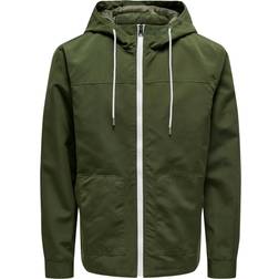 Only & Sons Jacket with Hood - Green