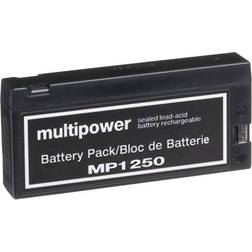 Multipower MP1250 Blybatteri 12 V 2 Ah Blyfleece B x H x T 143 x 64 x 23 mm Klemmepol Vedligeholdelsesfri, Lav selvafladning