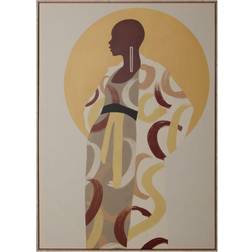 BigBuy Home Canvas Lady 100 African Woman Framed Art