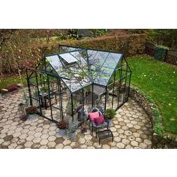 Halls Greenhouses Garden Room 12.9m² Aluminium Hærdet glas