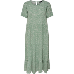 Only Abigail Life S/S Midi Dress - Chinois Green