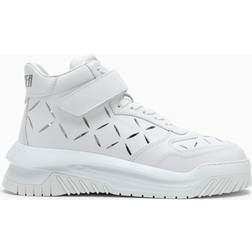 Versace White Slashed Odissea Sneakers 1W00P Optical White- IT