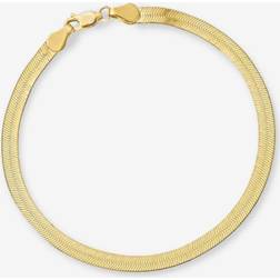 Camilla Krøyer Jewellery Flad Slange Armbånd 18cm - Gold